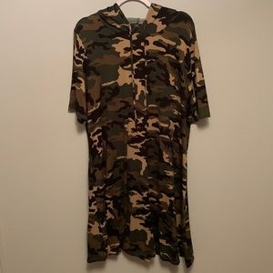 Army style hooded dress never worn